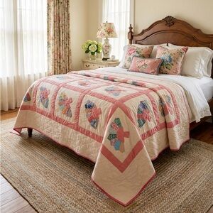 DRESDEN FAN QUILT BLANKET 63x77